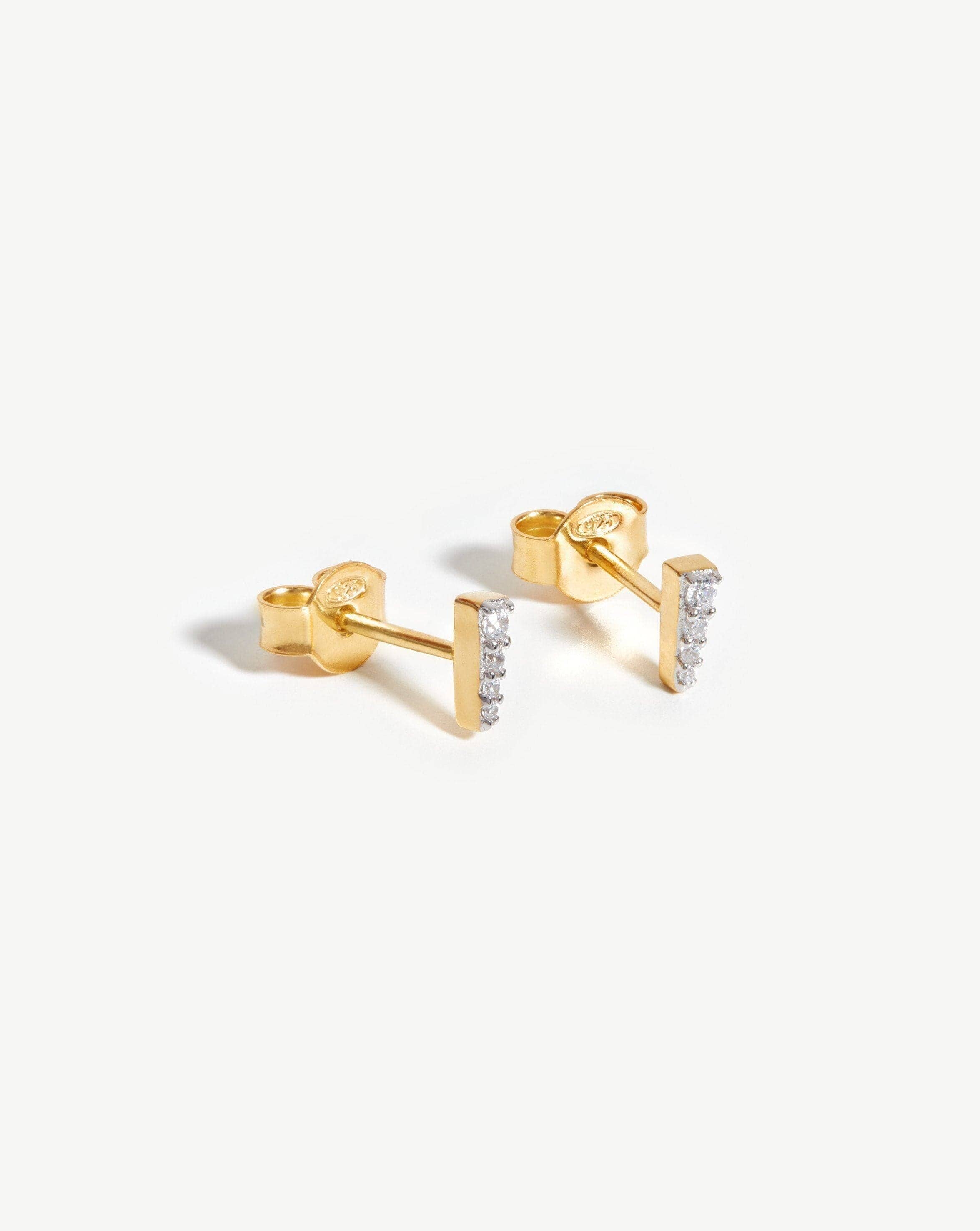 Celestial Pave Spike Stud Earrings | 18ct Gold Plated Vermeil/Cubic Zirconia Earrings Missoma 