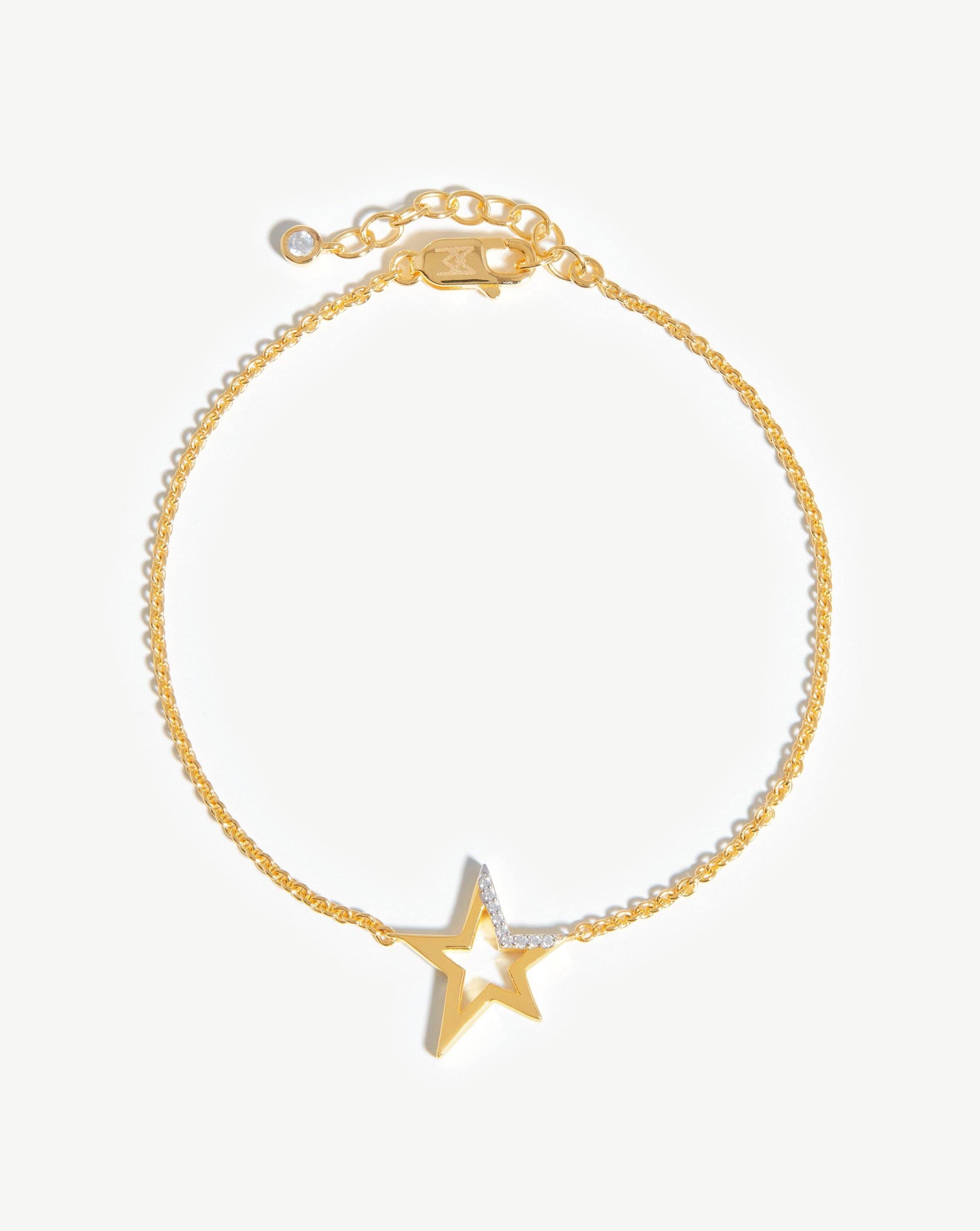 Celestial Pave Star Bracelet | 18ct Gold Plated Vermeil/Cubic Zirconia Bracelets Missoma 