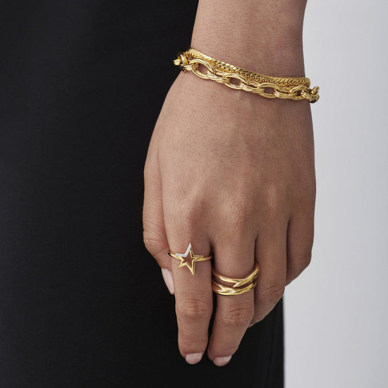 Celestial Pave Star Ring | 18ct Gold Plated Vermeil/Cubic Zirconia Rings Missoma 