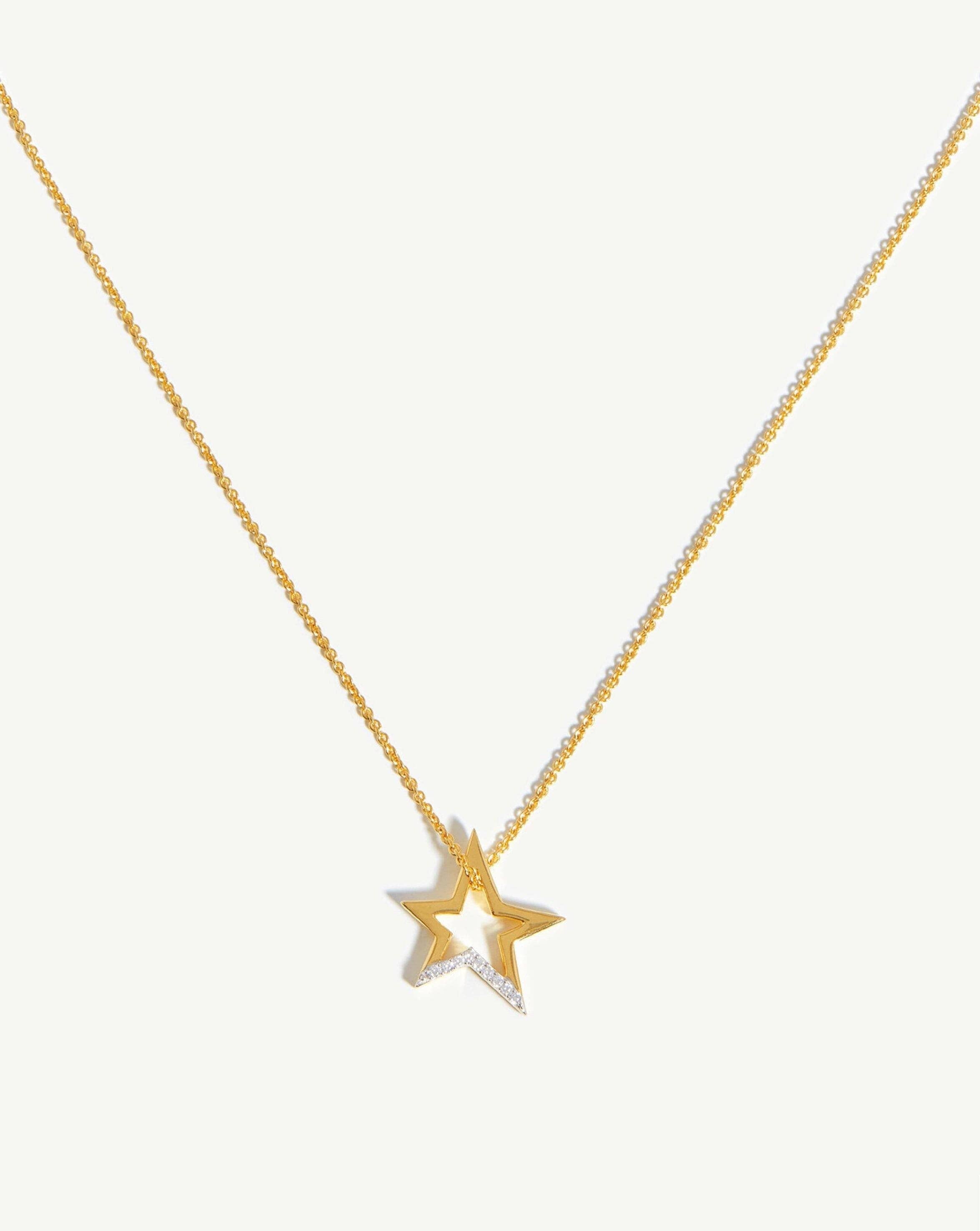 Celestial Star Pave Pendant Necklace | 18ct Gold Plated Vermeil/Cubic Zirconia Necklaces Missoma 