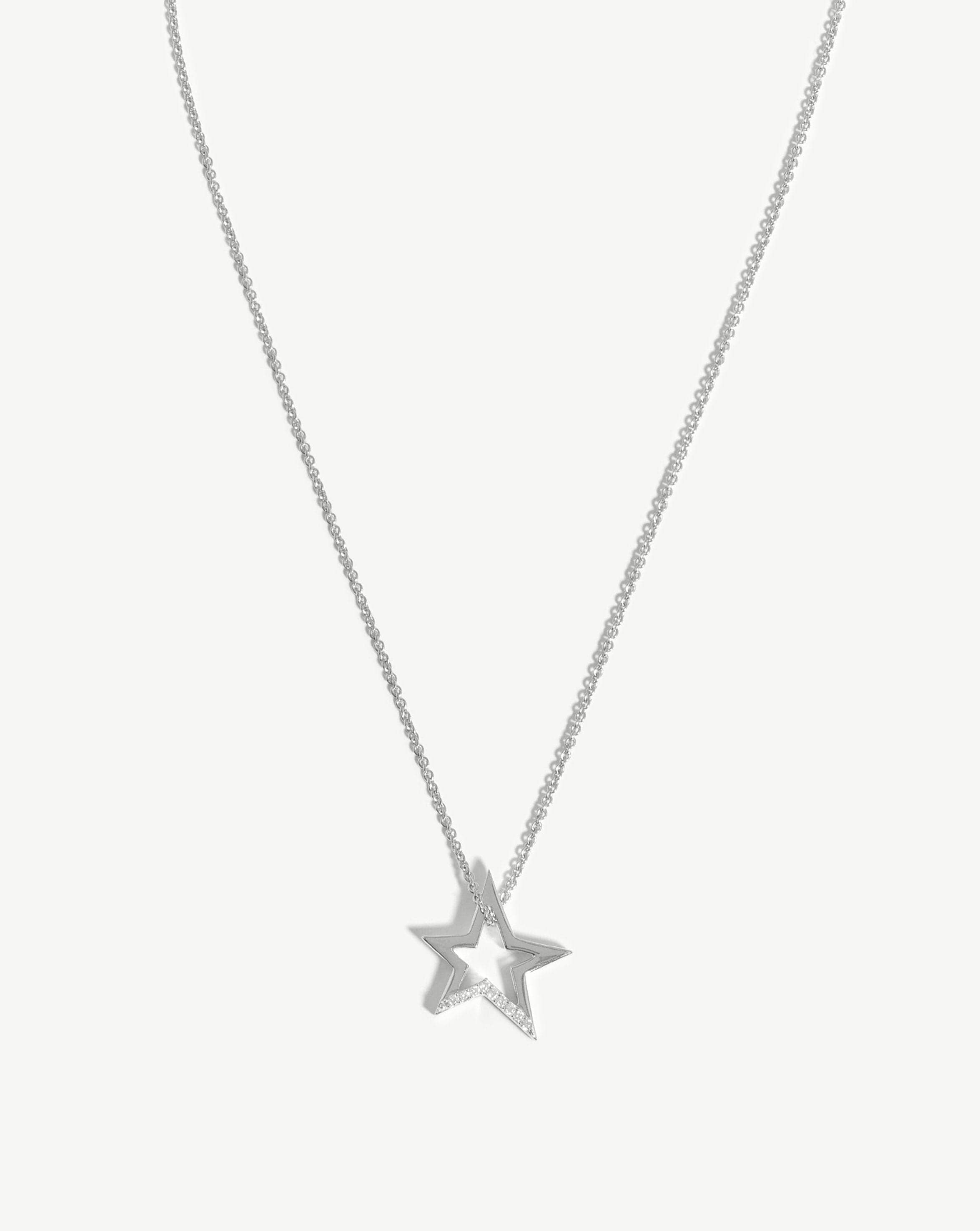Celestial Star Pave Pendant Necklace | Sterling Silver/Cubic Zirconia Necklaces Missoma 