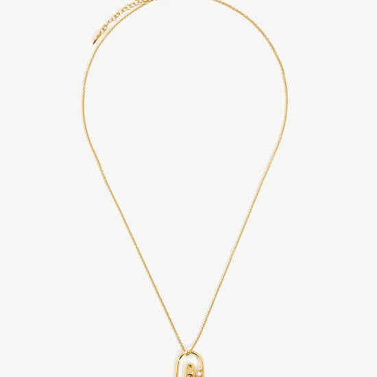 Chubby Pearl Initial Pendant Necklace - Initial A | 18ct Gold Plated Vermeil/Pearl Necklaces Missoma 