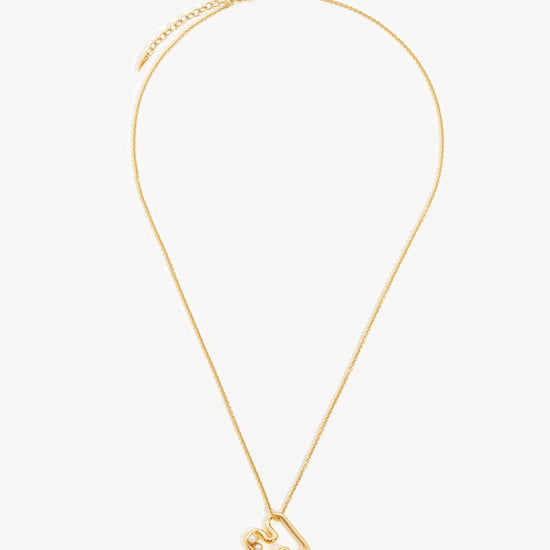 Chubby Pearl Initial Pendant Necklace - Initial H | 18ct Gold Plated Vermeil/Pearl Necklaces Missoma 