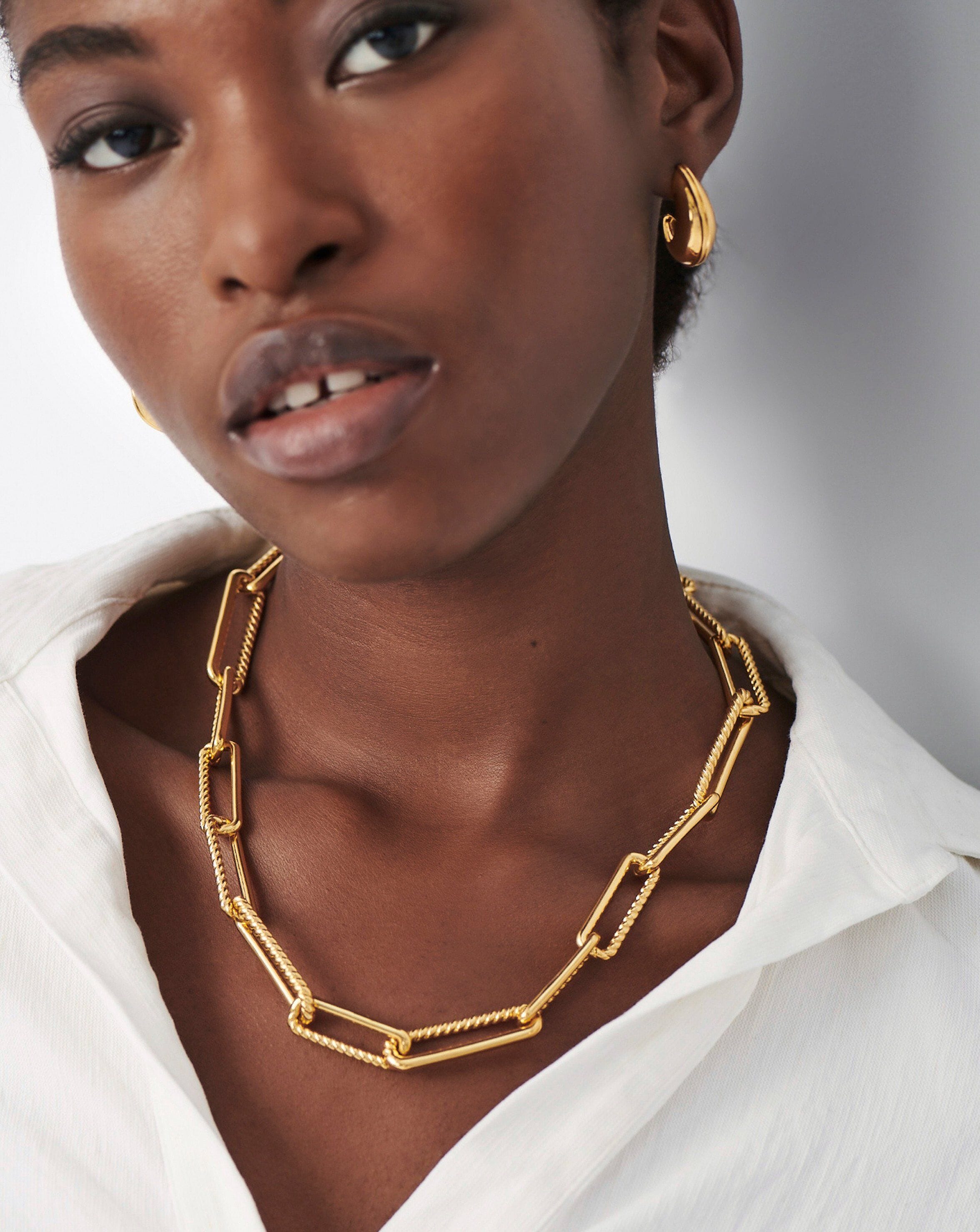 WS Gold Chunky Chain Necklace | Gold Lunar