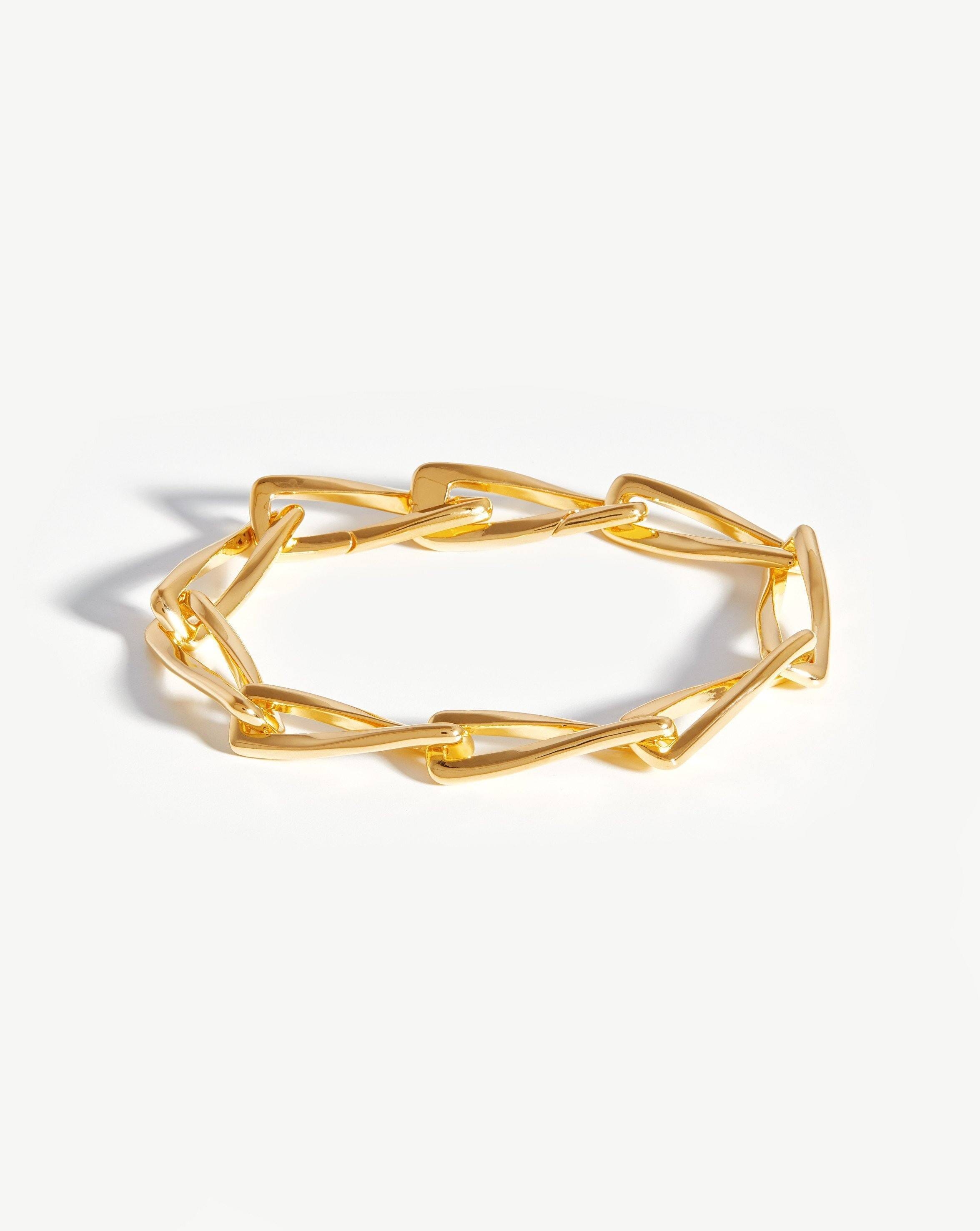 Chunky Twisted Link Chain Bracelet | 18ct Gold Plated Bracelets Missoma 