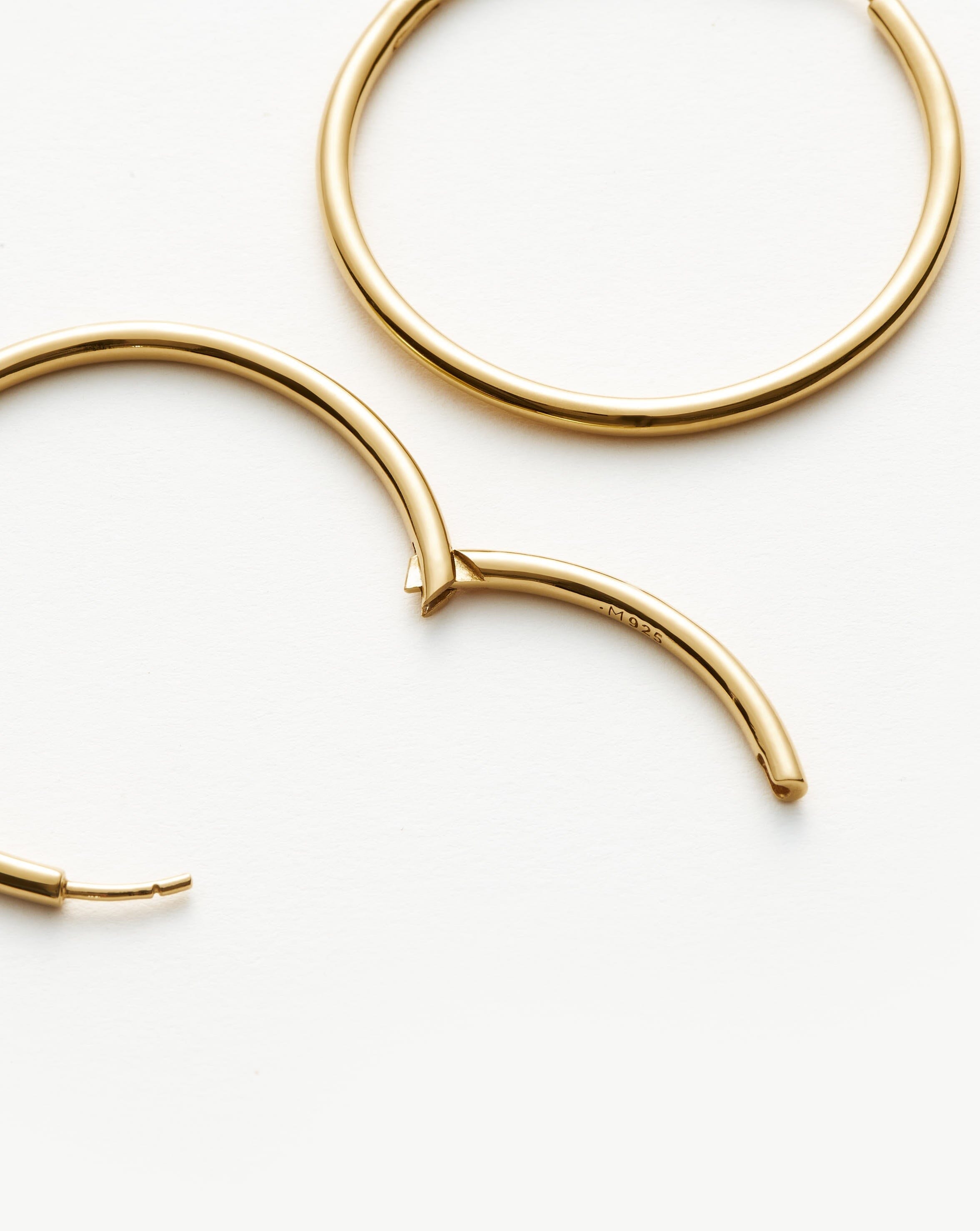 Classic Large Hoop Earrings | 18ct Gold Plated Vermeil Earrings Missoma 