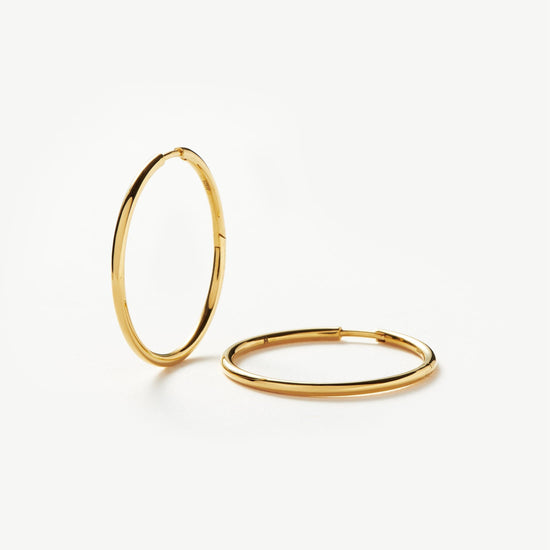 Classic Medium Hoop Earrings | 18ct Gold Plated Vermeil Earrings Missoma 