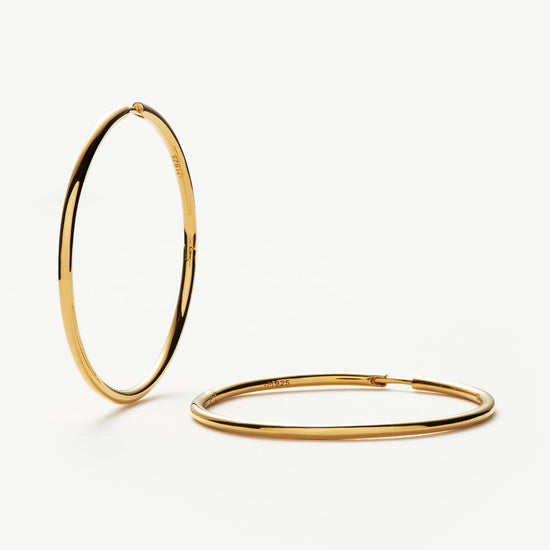 Classic Oversized Hoop Earrings | 18ct Gold Plated Vermeil Earrings Missoma 