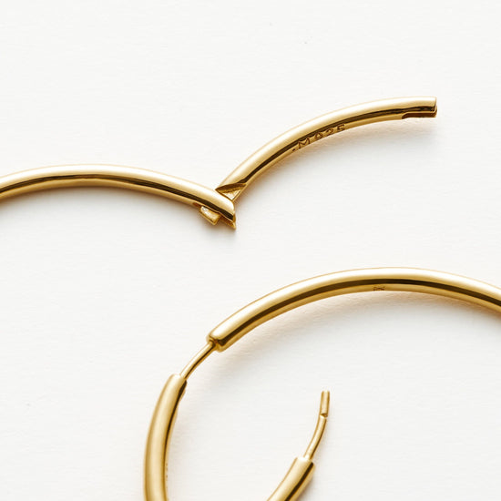 Classic Oversized Hoop Earrings | 18ct Gold Plated Vermeil Earrings Missoma 