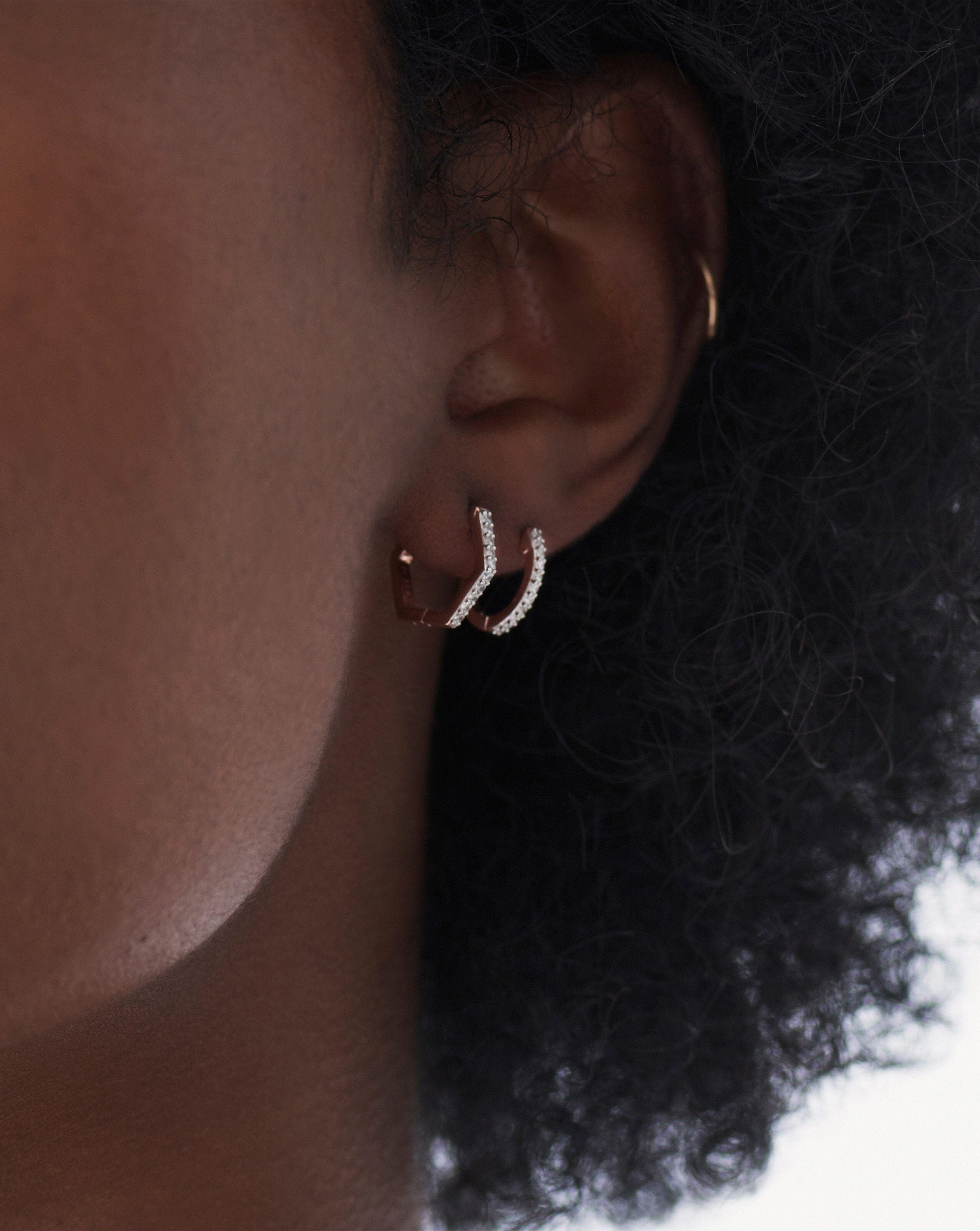 Classic Pave Huggies | 18ct Rose Gold Vermeil/Cubic Zirconia Earrings Missoma 