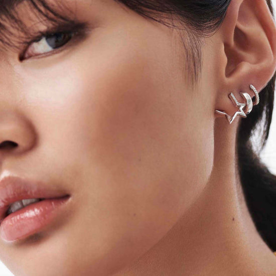 Classic Pave Huggies | Sterling Silver/Cubic Zirconia Earrings Missoma 