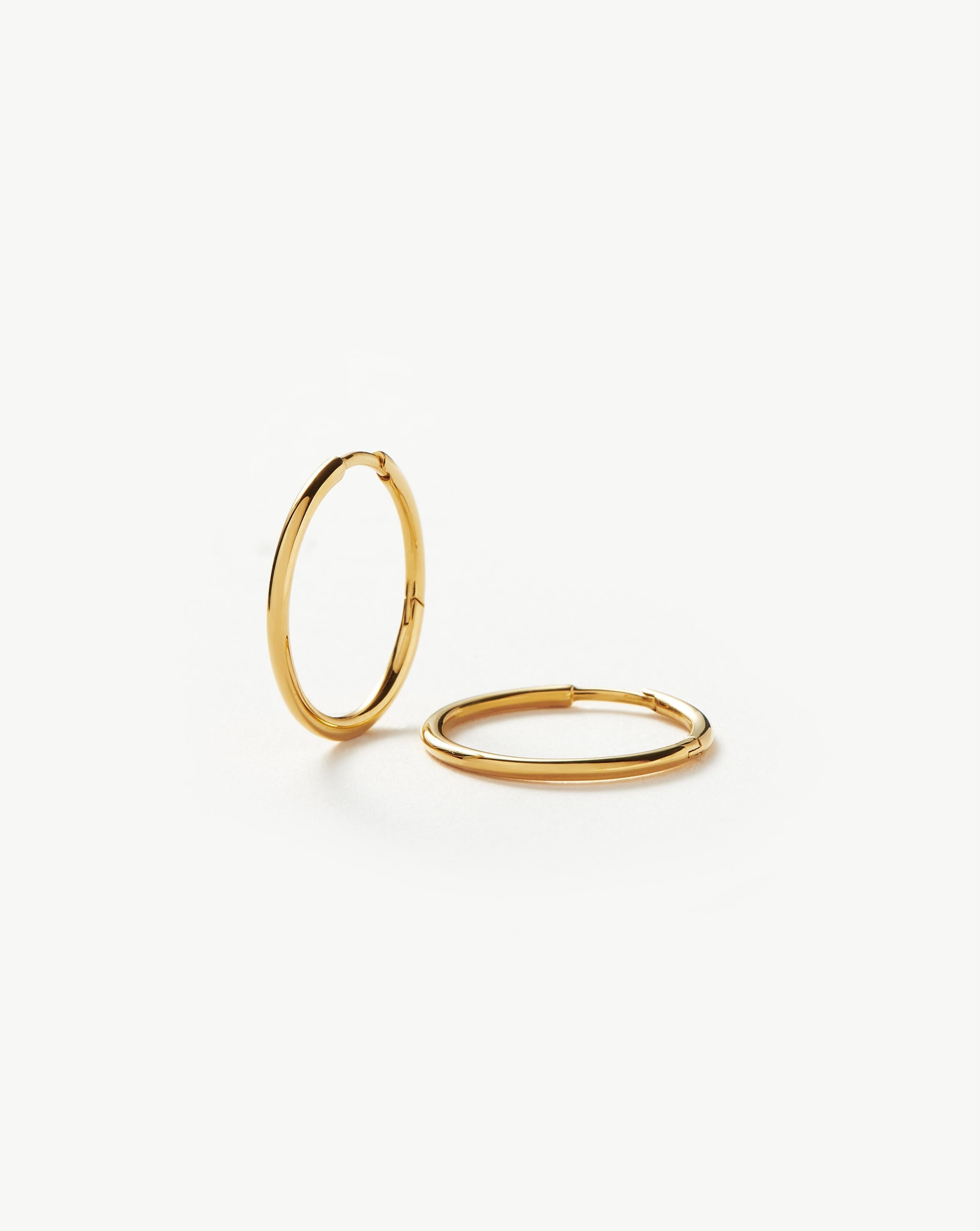 Classic Small Hoop Earrings | 18ct Gold Plated Earrings Missoma 
