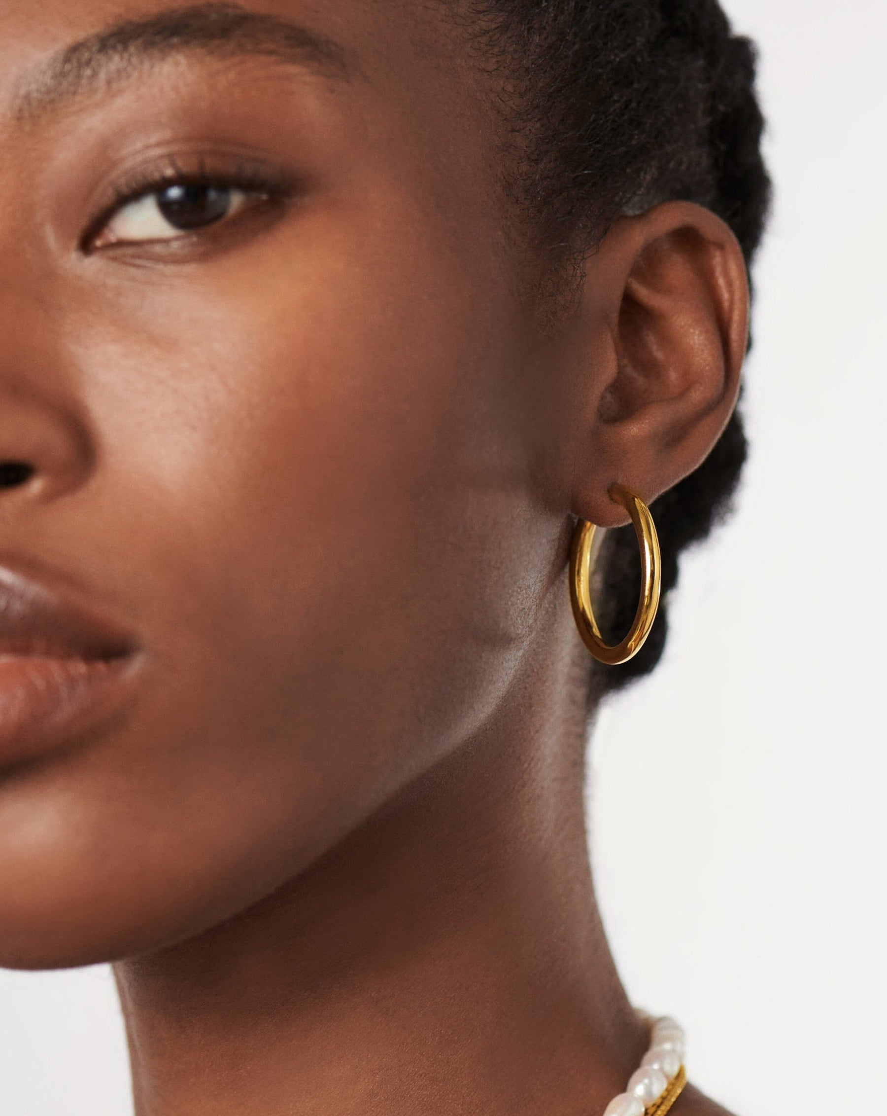 Missoma gold mini tunnel hoops Clearance