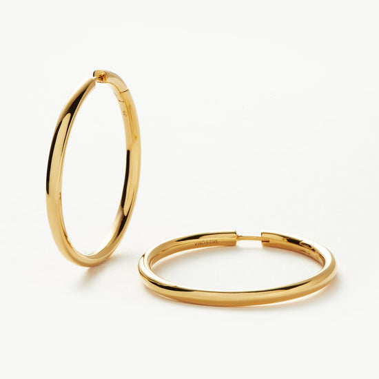 Classic Tunnel Oversized Hoop Earrings | 18ct Gold Plated Earrings Missoma 