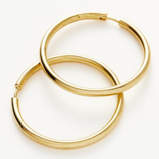 Classic Tunnel Oversized Hoop Earrings | 18ct Gold Plated Earrings Missoma 