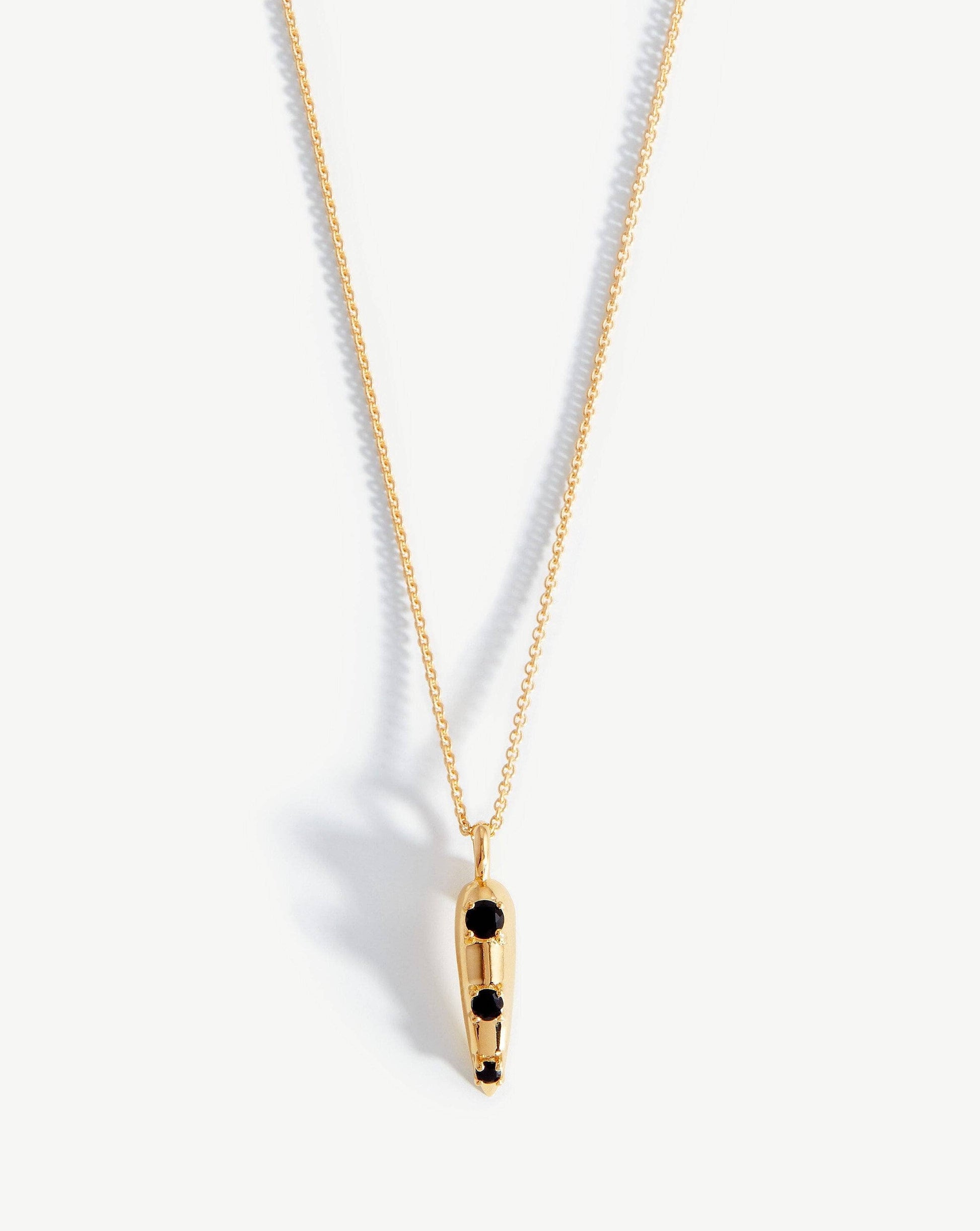 Claw Studded Pendant Necklace |18ct Gold Plated Vermeil/Black Onyx Necklaces Missoma 