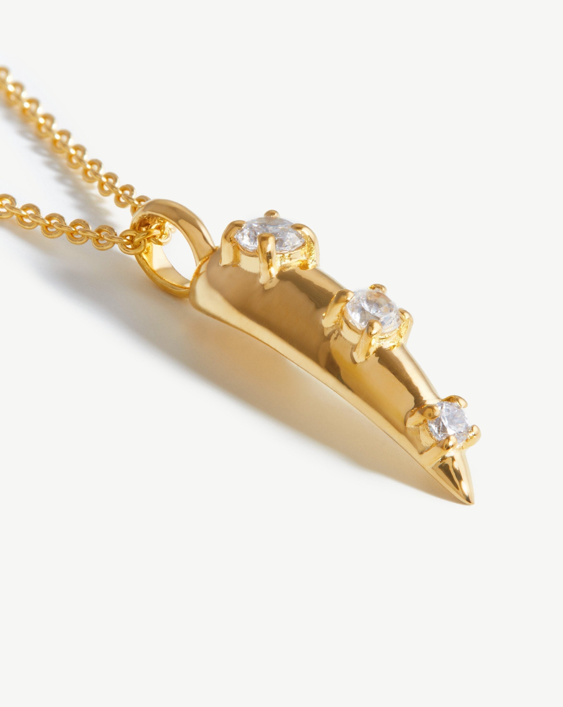 Claw Studded Pendant Necklace |18ct Gold Plated Vermeil/Cubic Zirconia Necklaces Missoma 