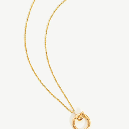 Curly Molten Initial Pendant Necklace - Initial O | 18ct Gold Plated Vermeil Necklaces Missoma 