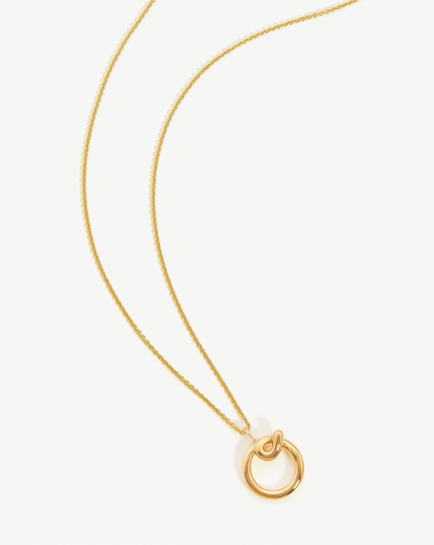 Curly Molten Initial Pendant Necklace - Initial O | 18ct Gold Plated Vermeil Necklaces Missoma 