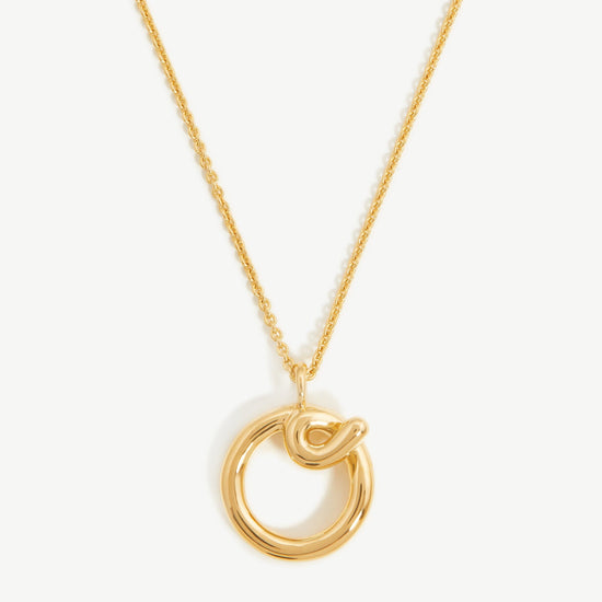 Curly Molten Initial Pendant Necklace - Initial O | 18ct Gold Plated Vermeil Necklaces Missoma 