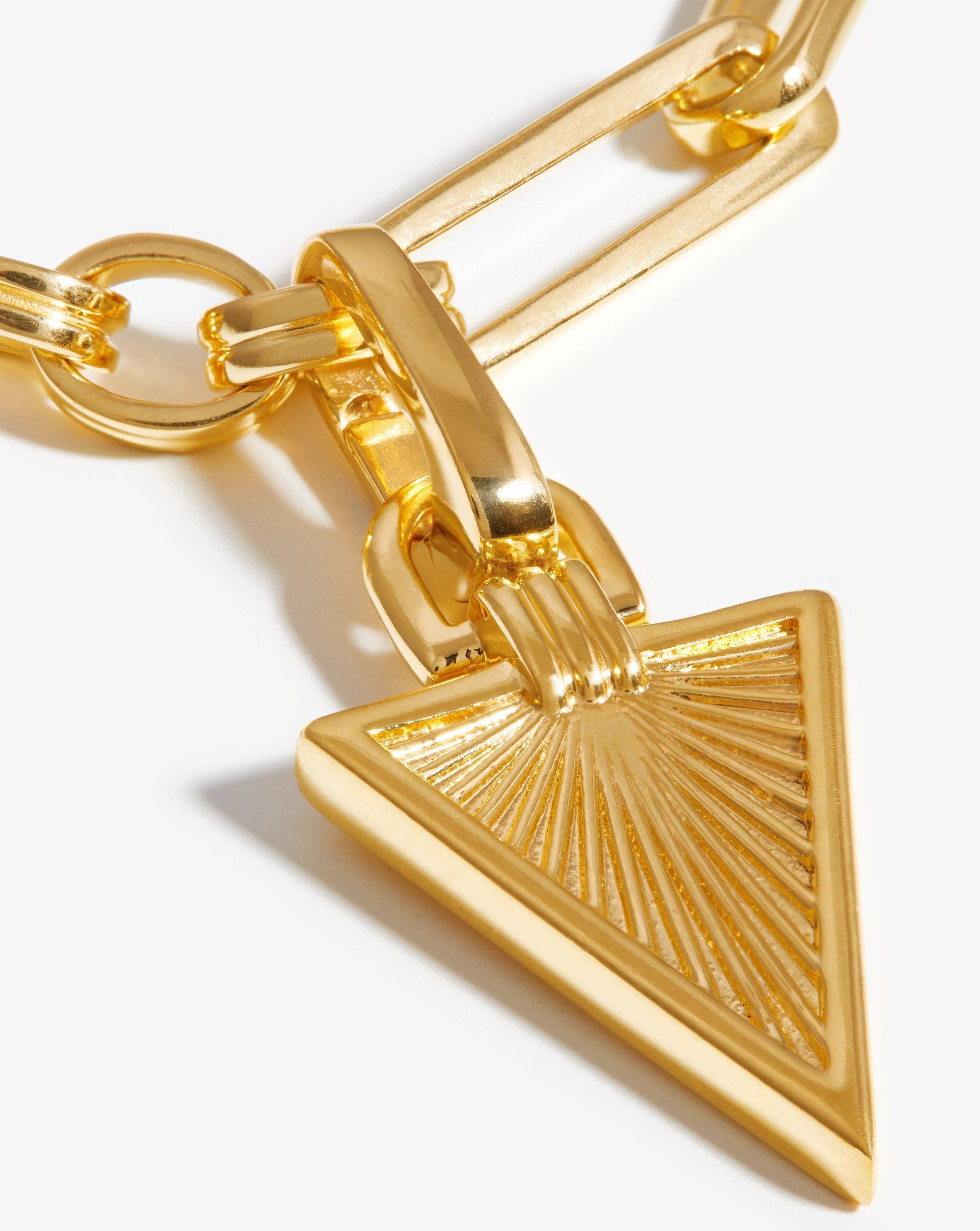 Deconstructed Axiom Ridge Triangle Chain Necklace | 18ct Gold Plated Necklaces Missoma 