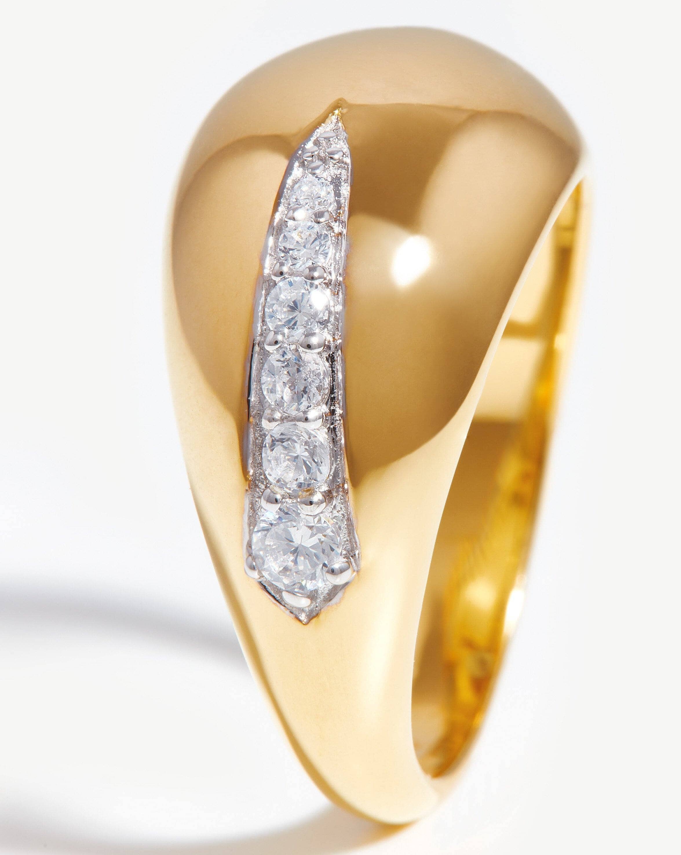 Dome Pave Ring | 18ct Gold Plated/Cubic Zirconia Rings Missoma 