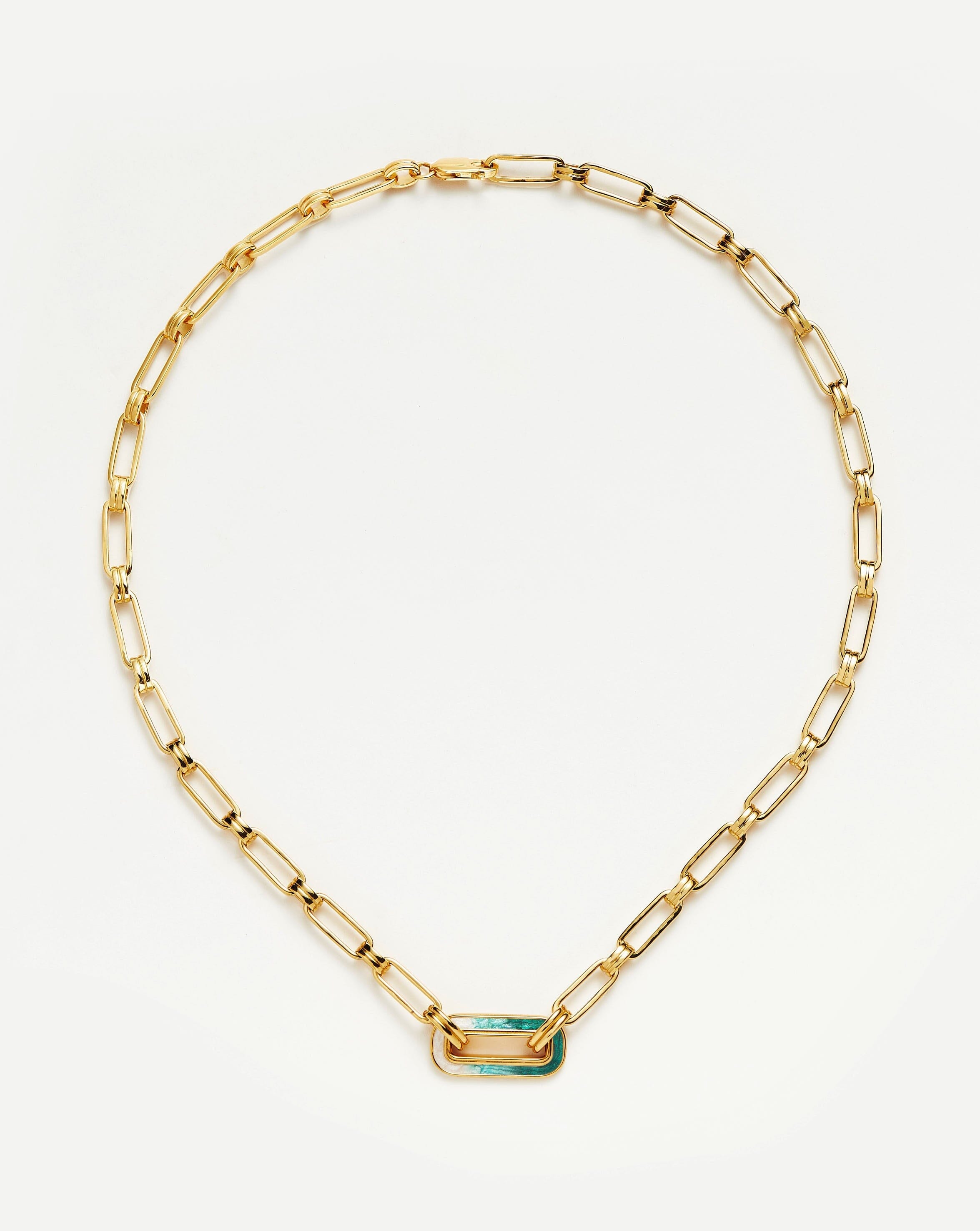 Enamel Haze Ombre Floating Pendant Chain Necklace Necklaces Missoma 