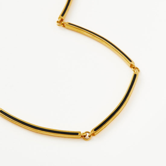 Enamel Reversible Byline Link Choker | 18ct Gold Plated Necklaces Missoma 