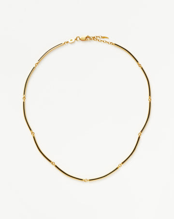 Enamel Reversible Byline Link Choker | 18ct Gold Plated Necklaces Missoma 