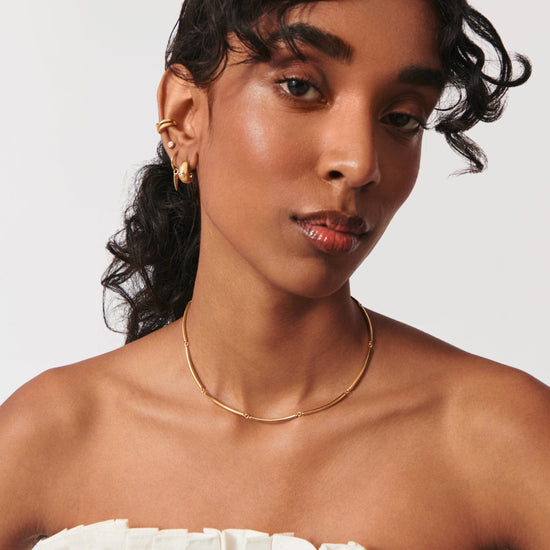 Enamel Reversible Byline Link Choker | 18ct Gold Plated Necklaces Missoma 