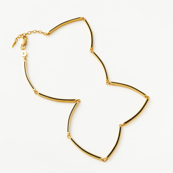 Enamel Reversible Byline Link Choker | 18ct Gold Plated Necklaces Missoma 