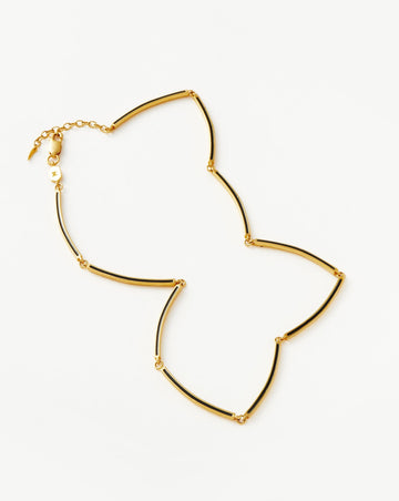 Enamel Reversible Byline Link Choker | 18ct Gold Plated Necklaces Missoma 