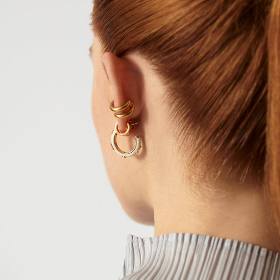 Enamel & Stone Medium Hoop Earrings Earrings Missoma 