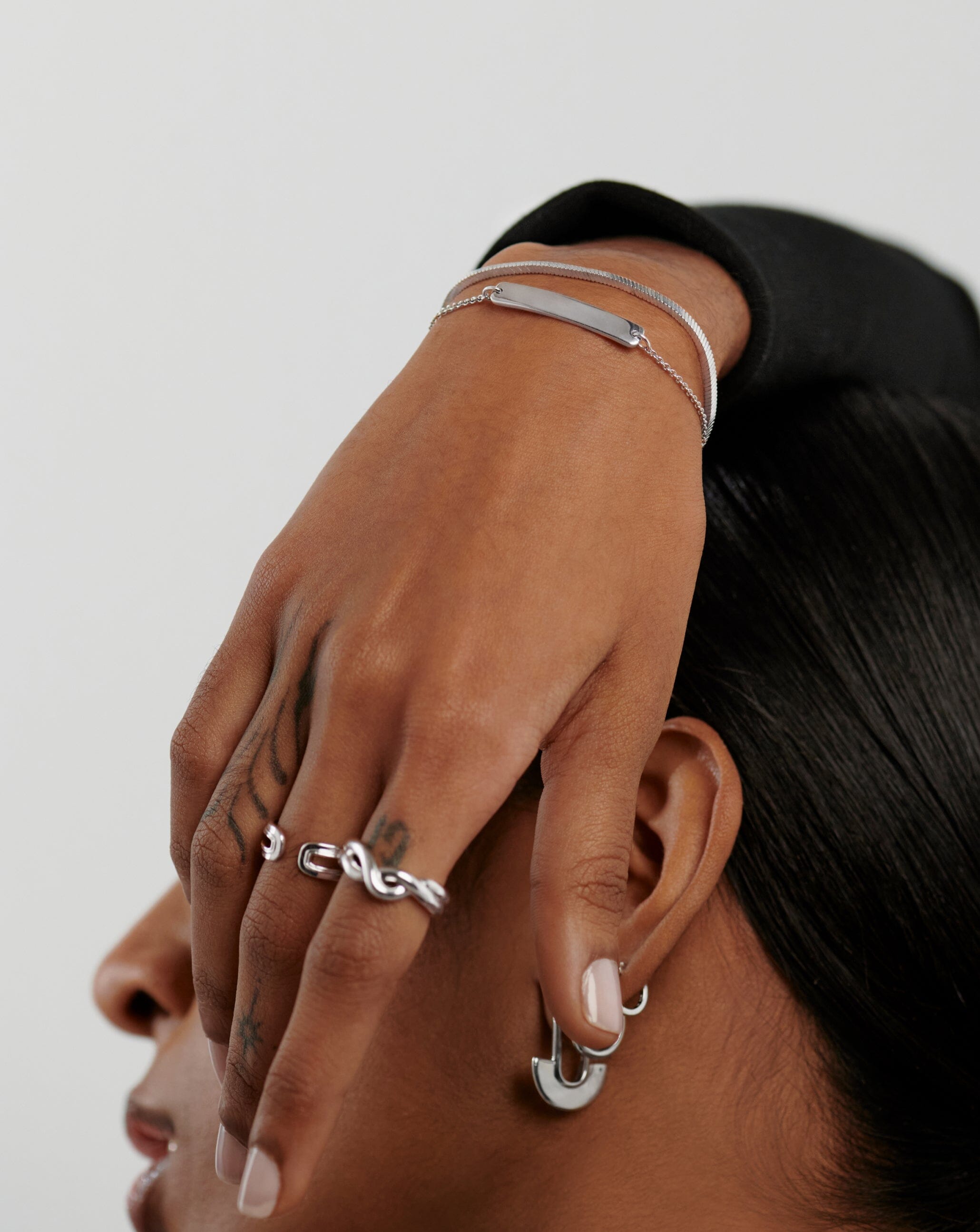 Engravable Bar Chain Bracelet | Silver Plated Bracelets Missoma 
