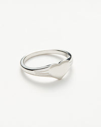 Engravable Heart Signet Ring | Sterling Silver Rings Missoma 