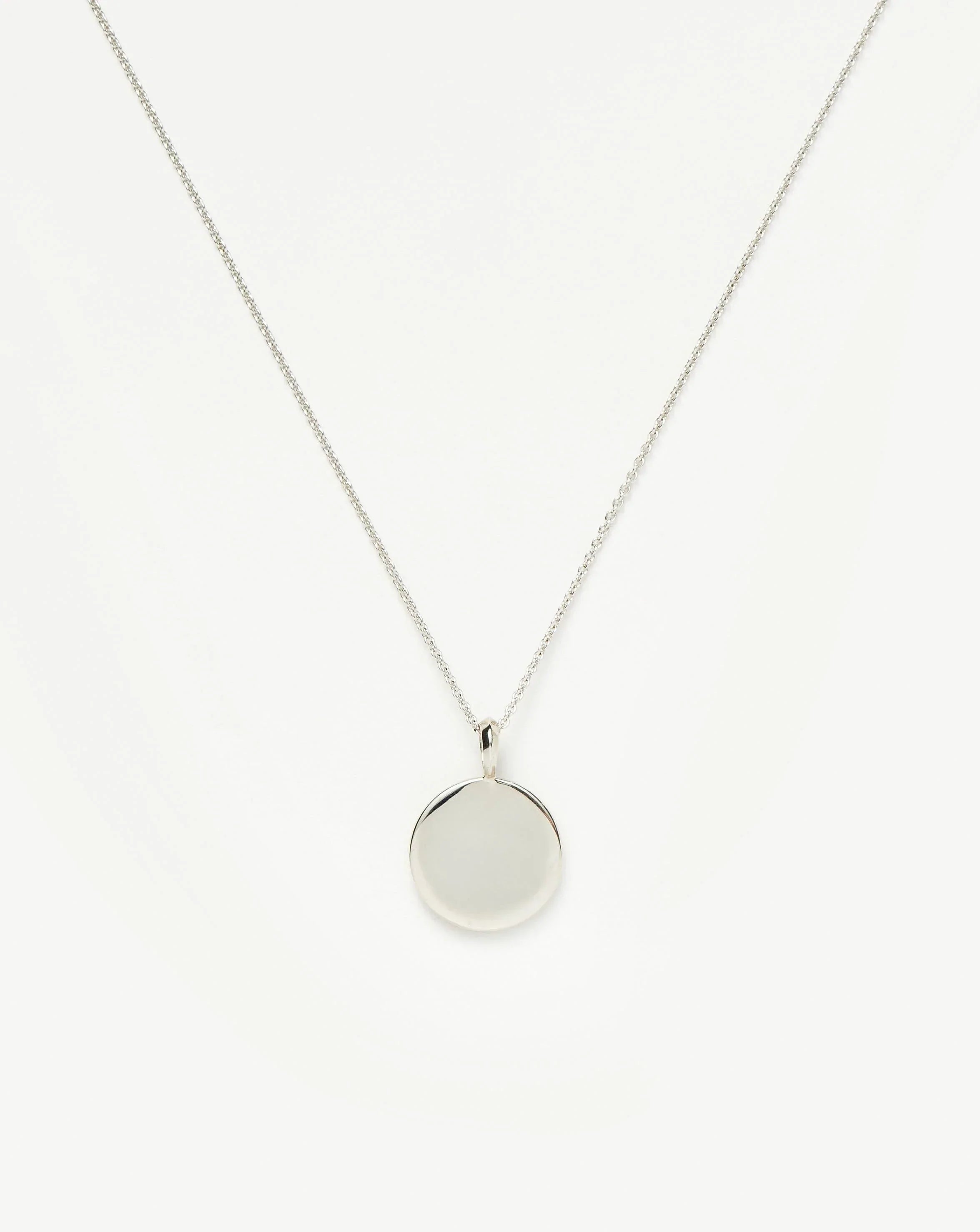 Engravable Round Necklace | Sterling Silver Necklaces Missoma 