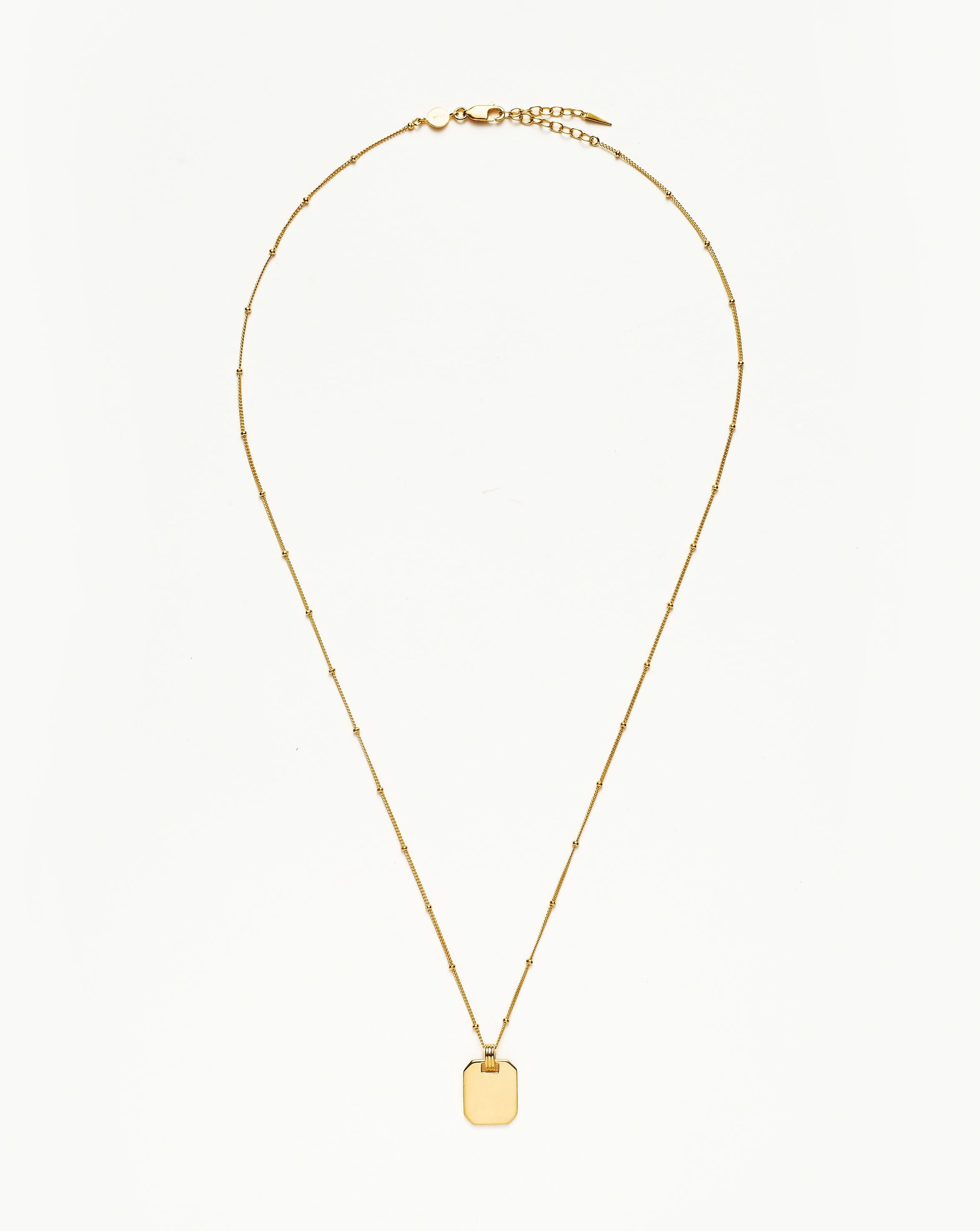 Engravable Tag Pendant Necklace Necklaces Missoma 18ct Gold Plated Vermeil 