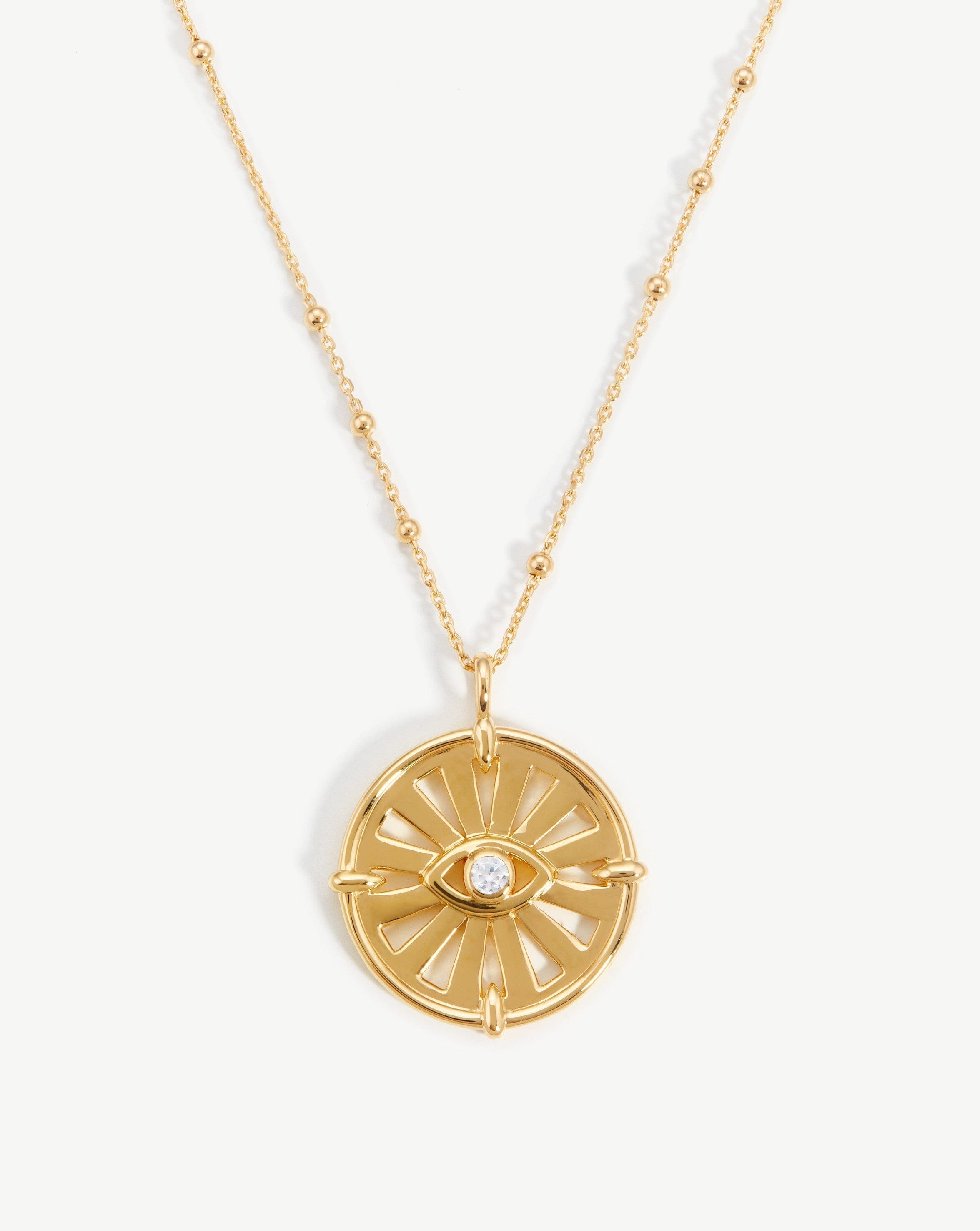 Evil Eye Pendant Chain Necklace | 18ct Gold Plated Vermeil/Cubic Zirconia Necklaces Missoma 