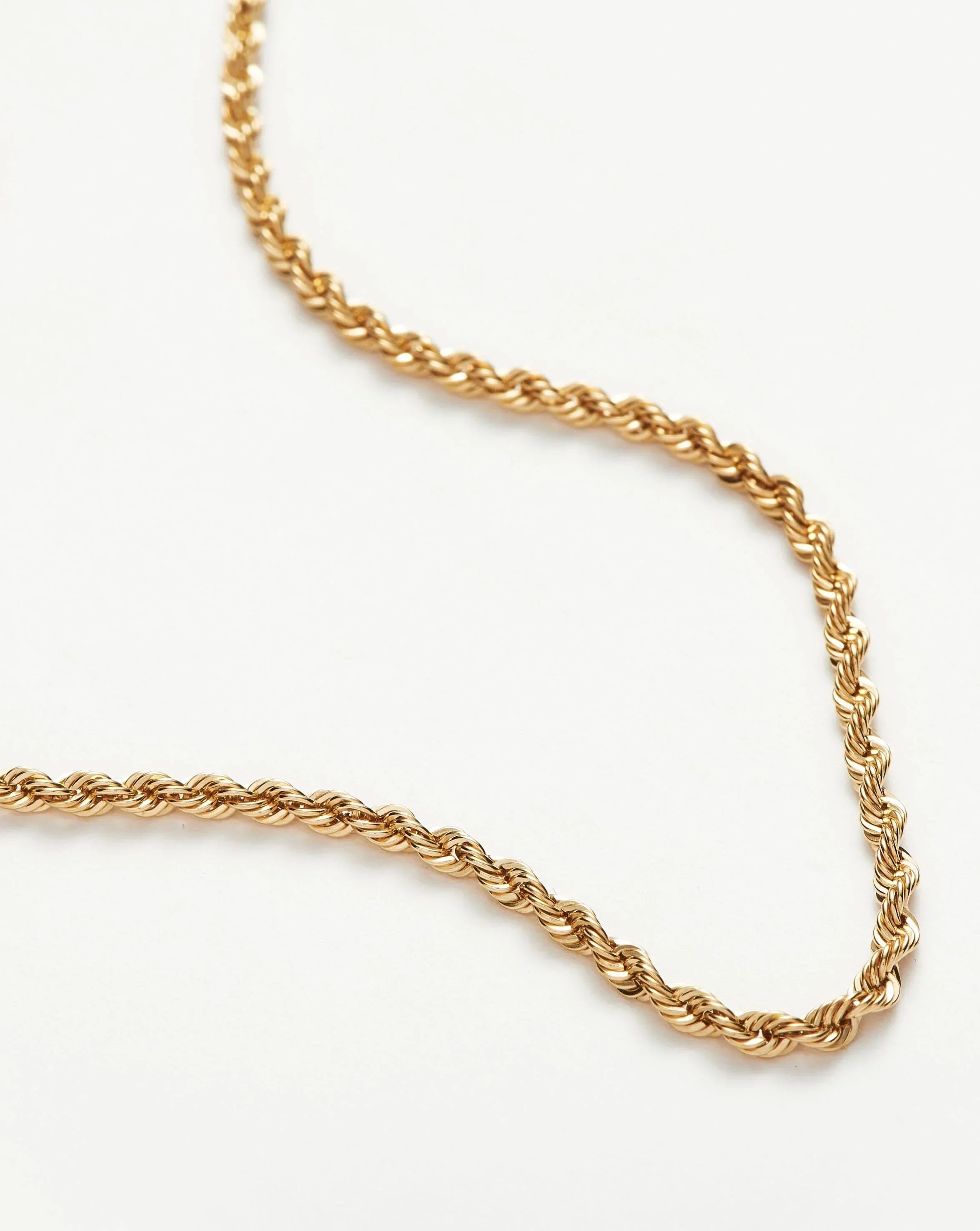 Missoma Fine Classic Rope Chain Necklace 14ct Solid Gold