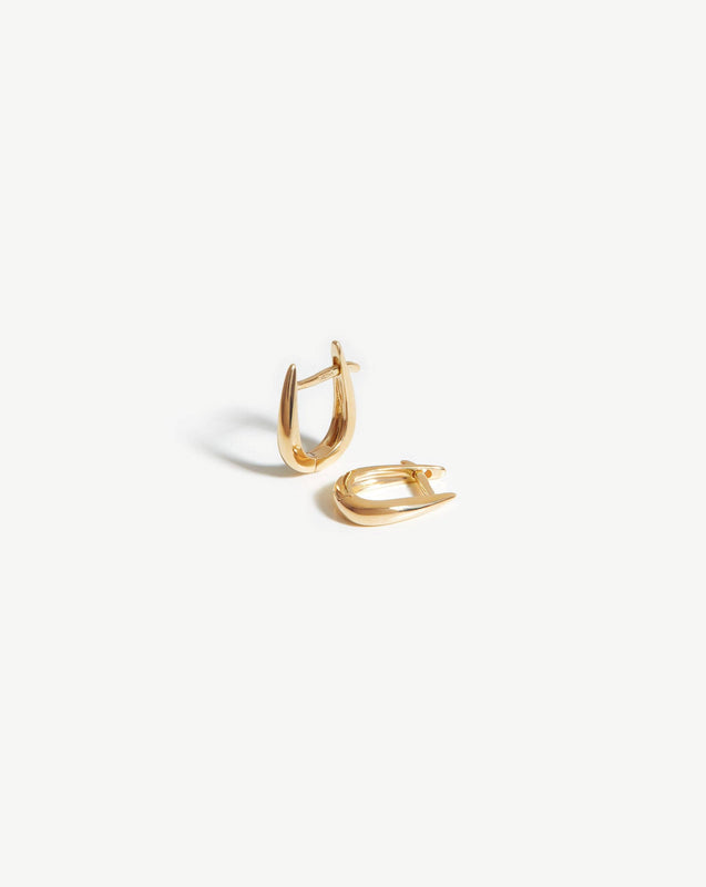 Solid Gold Claw Huggies | 14k Solid Gold