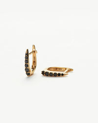 Fine Claw Huggies | 14k Solid Gold/Black Diamond Earrings Missoma 