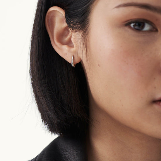 Fine Claw Huggies | 14k White Gold Earrings Missoma 