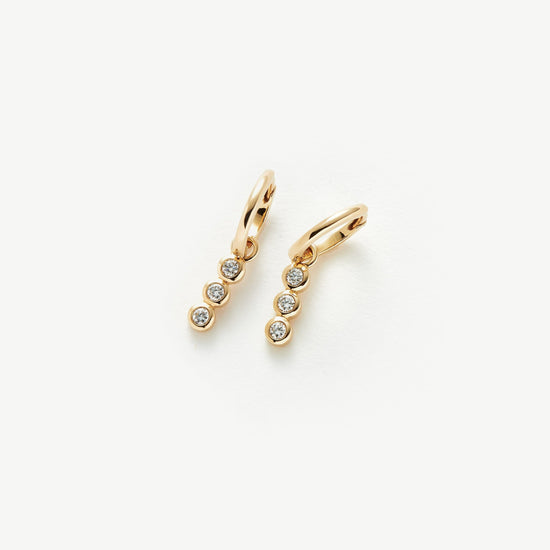 Fine Diamond Charm Hoop Earrings Earrings Missoma 