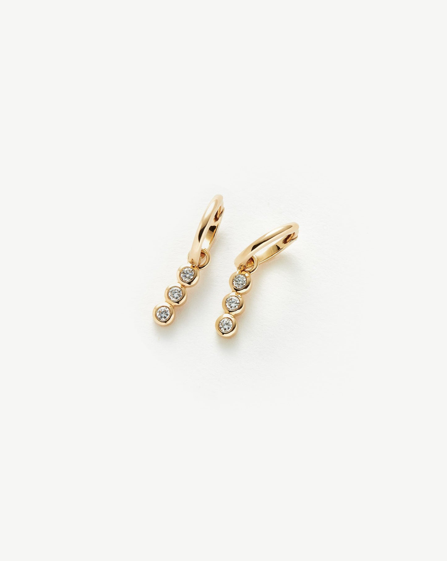 Fine Diamond Charm Hoop Earrings Earrings Missoma 