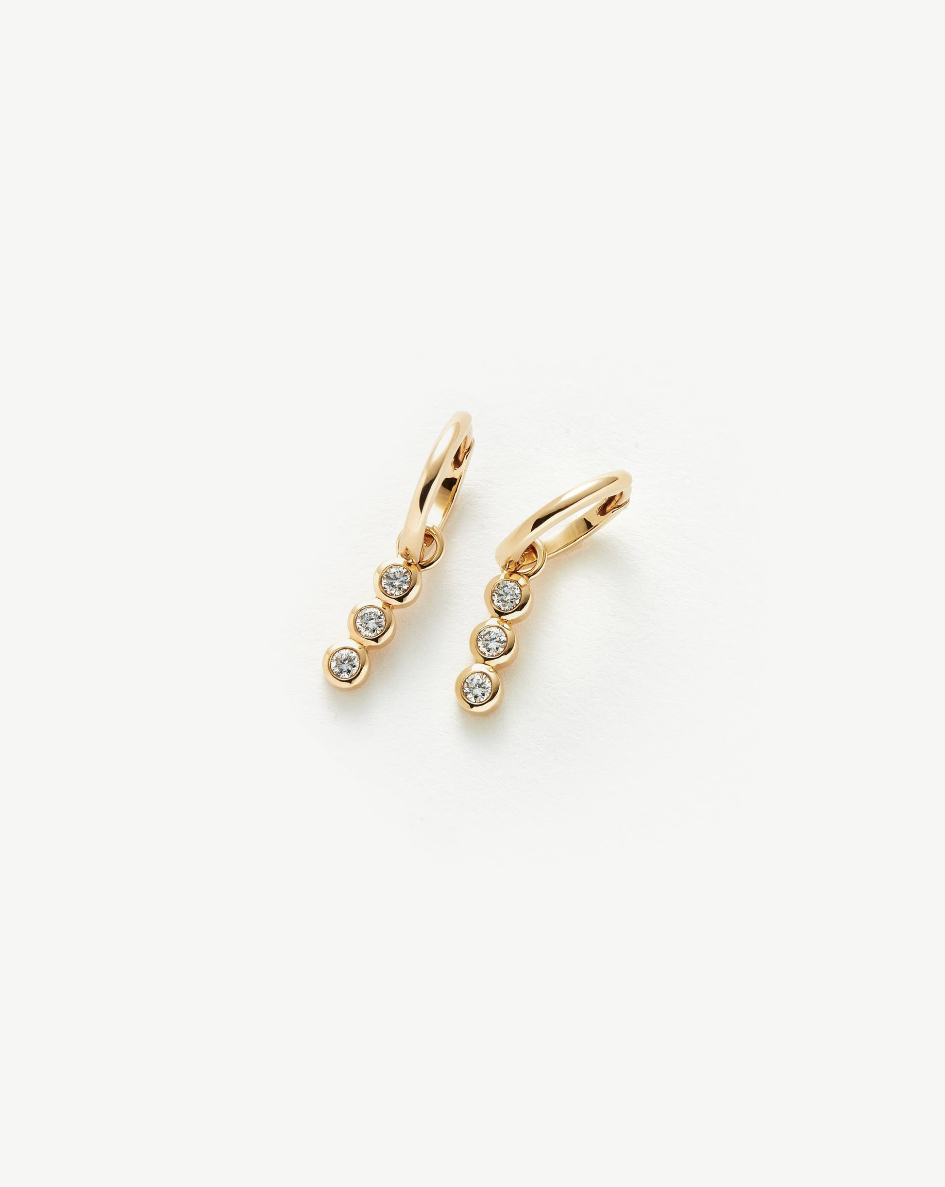 Fine Diamond Charm Hoop Earrings Earrings Missoma 