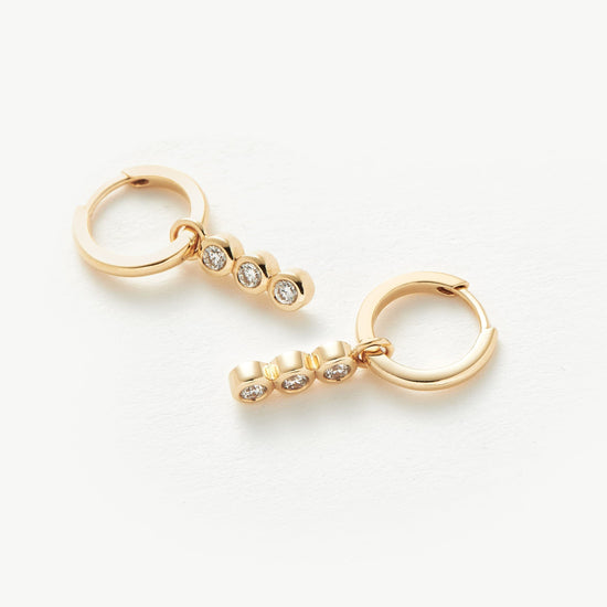 Fine Diamond Charm Hoop Earrings Earrings Missoma 