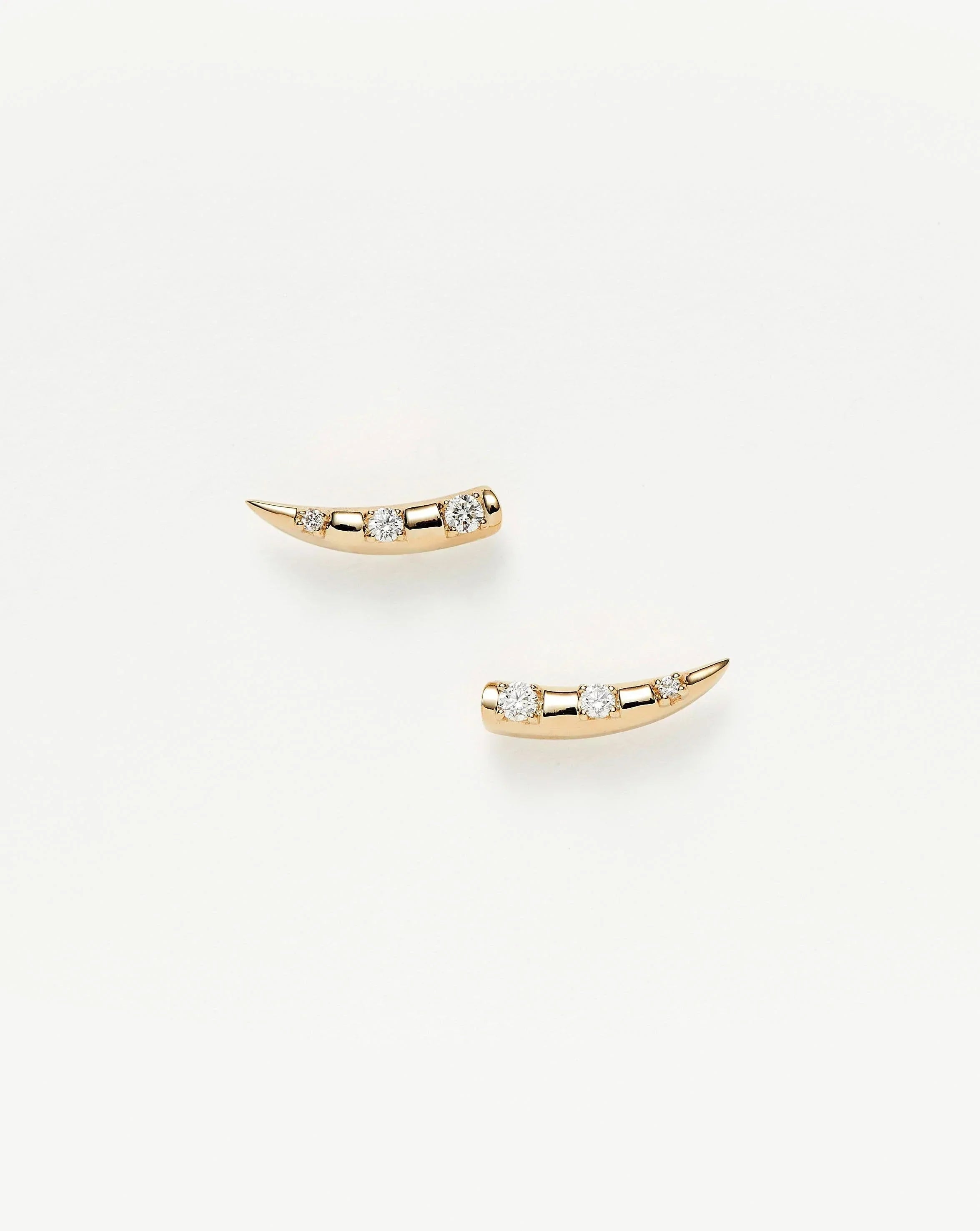 Fine Diamond Claw Stud Earrings | 14k Solid Gold/Diamond Earrings Missoma 