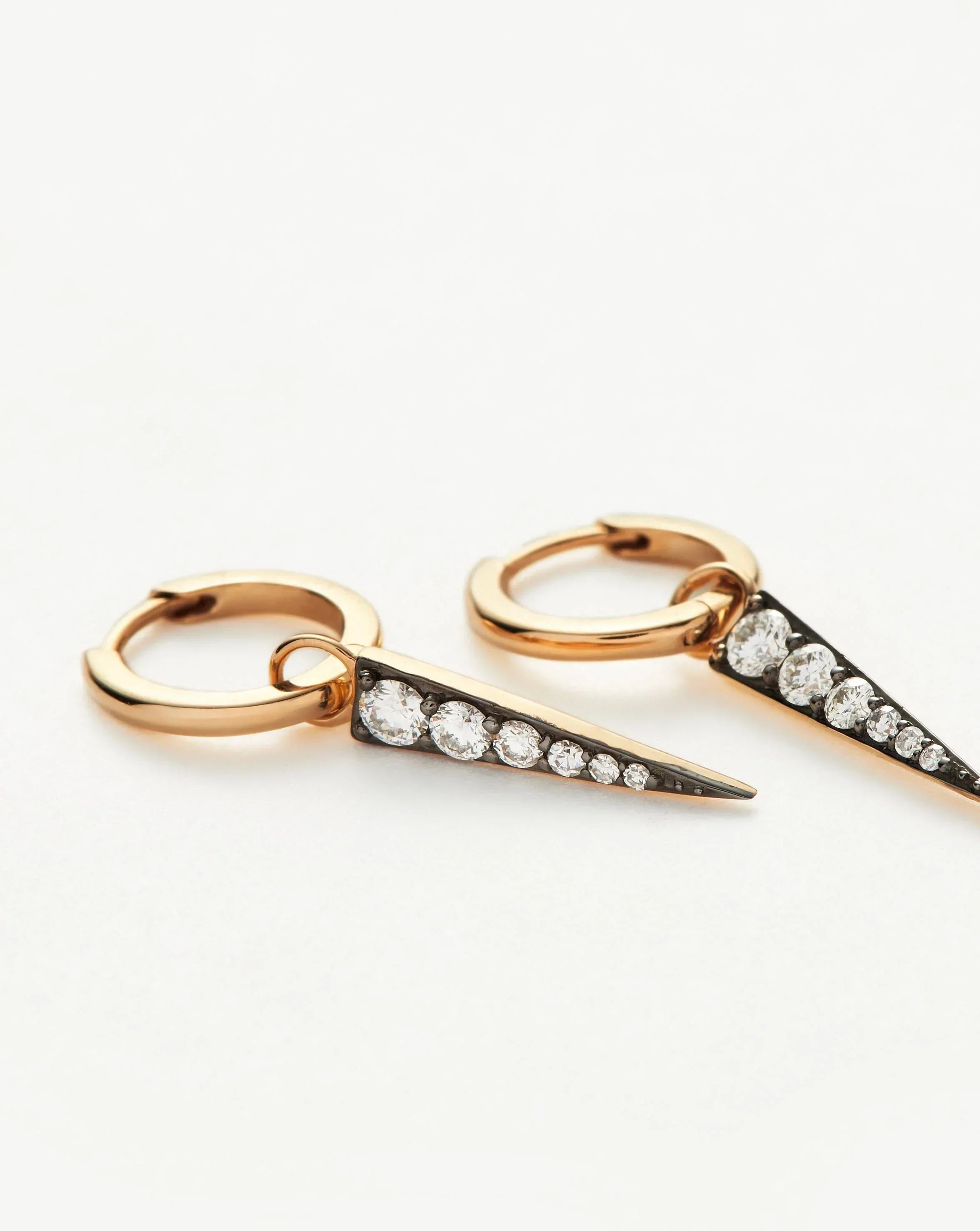 Diamonds, Gemstones, Enamel, Mini Charms Pendants for Earring, Clasp in 14K  Gold