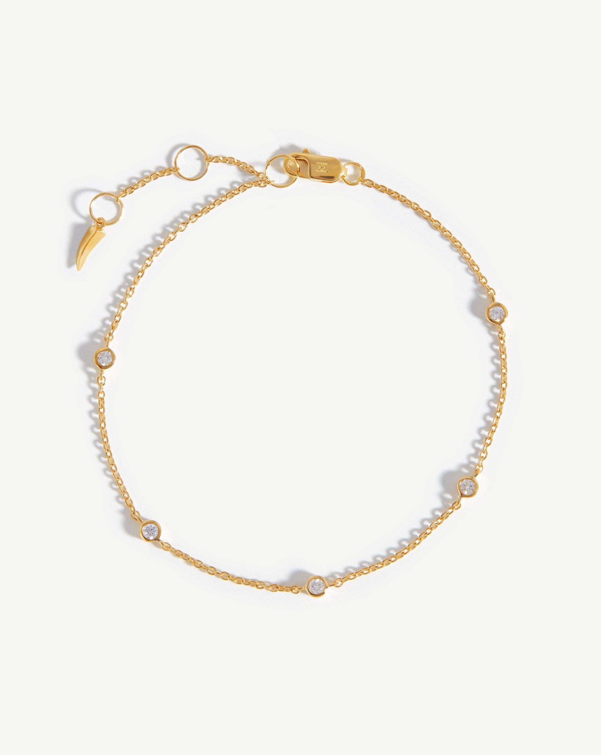 Fine Floating Diamond Bracelet | 14k Solid Gold Bracelets Missoma 