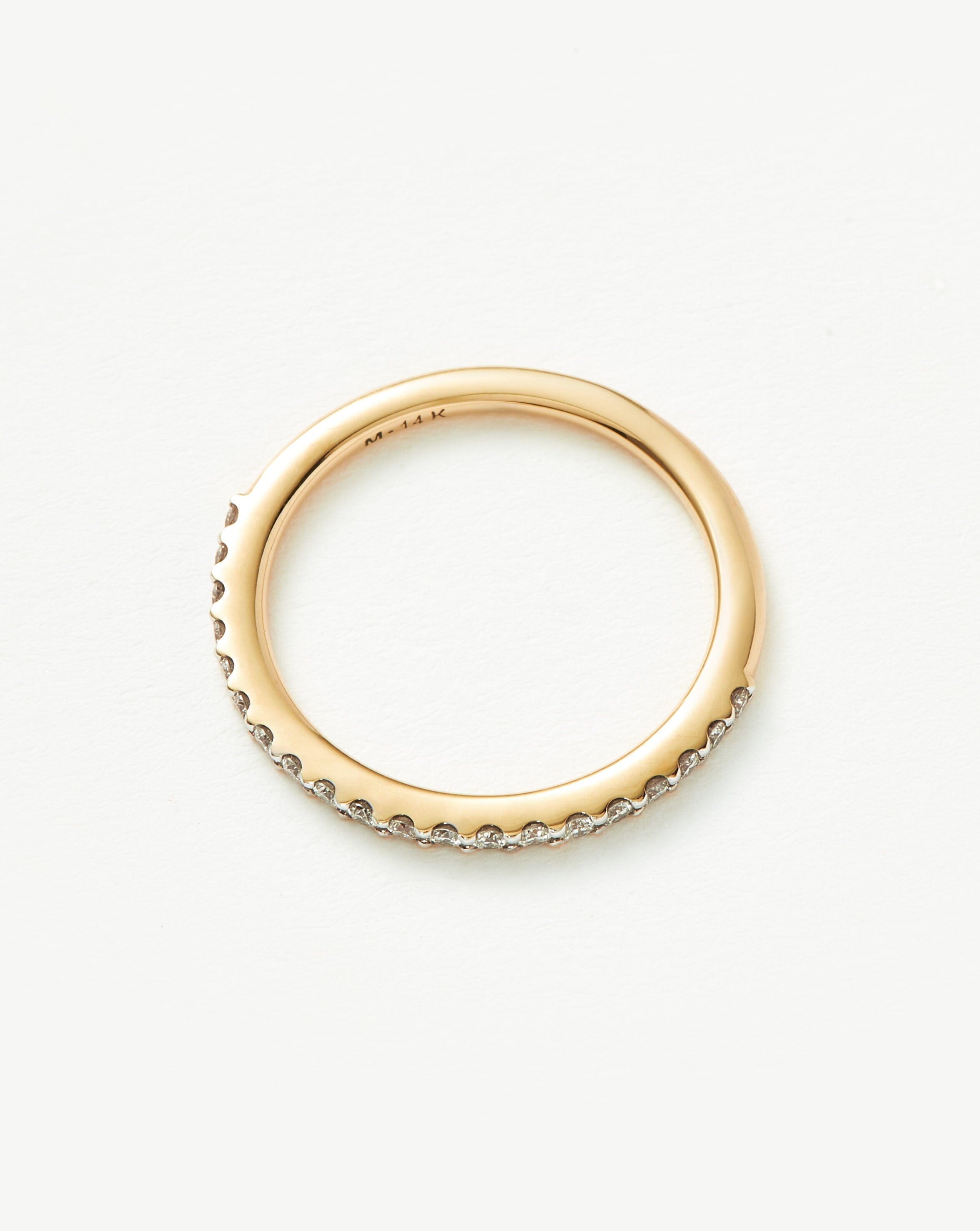 Fine Slim Half Eternity Ring | 14k Solid Gold/Diamond Rings Missoma 